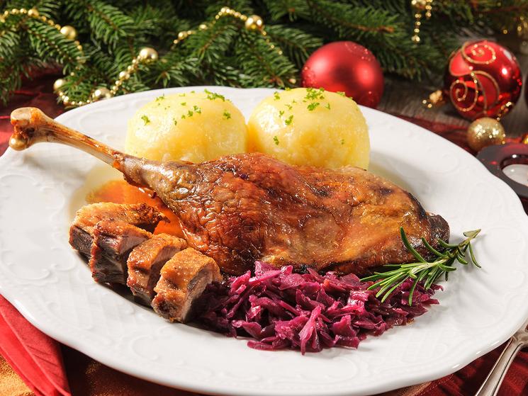 Repas de Noël danois canard rôti