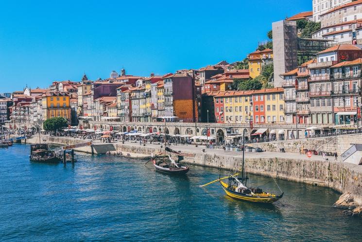 Vue sur le port et les bateaux, Porto, Portugal