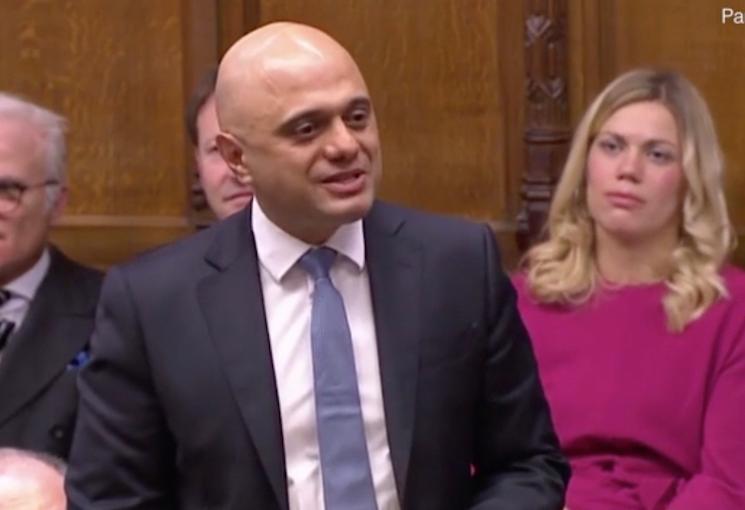 Sajid Javid au Parlement 