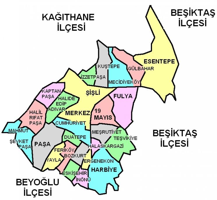 plan de sisli à Istanbul