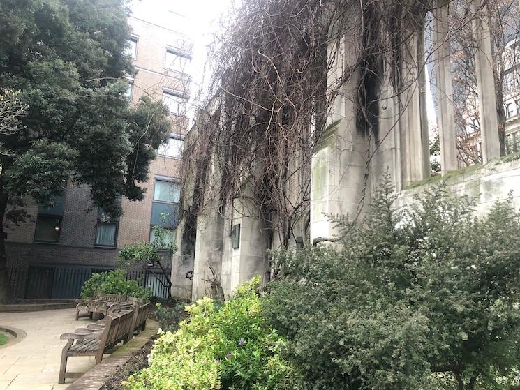 St Dunstan-in-the-East Londres vestiges église jardin