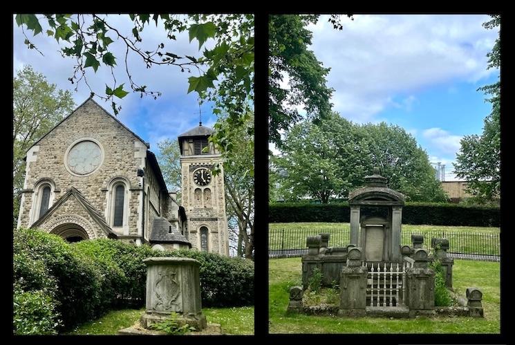 St Pancras Gardens, St Pancras Old Church et le fameux mausolée