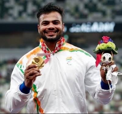 Sumit Antil médaille d'or en javelot Tokyo paralympics