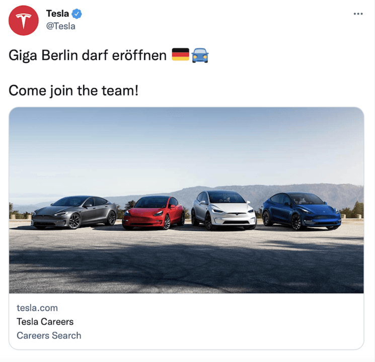 Tesla voitures Berlin