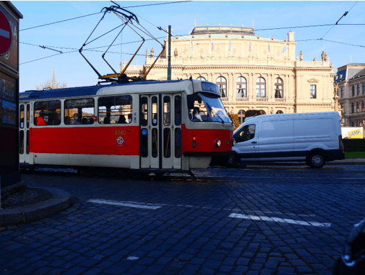 Tramway typique de Prague