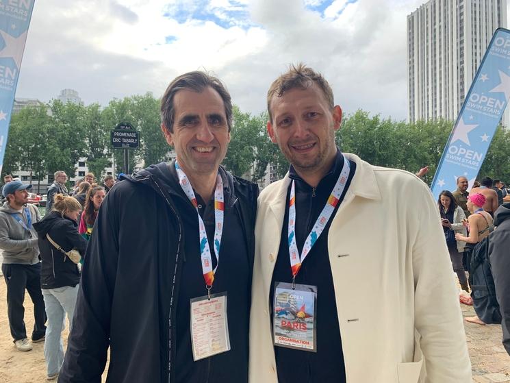 Une photo recente avec Amaury Levaux, champion Olympique de natation lors de l’Open Swim Stars à Paris