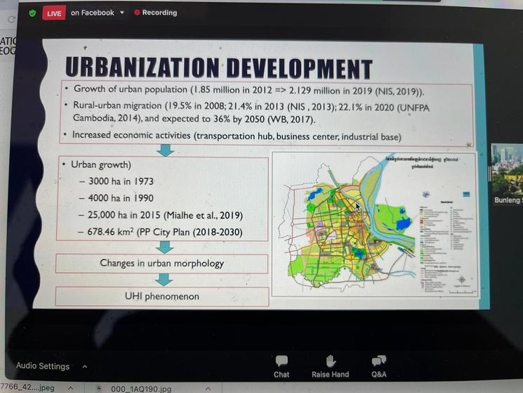 Urbanization development has driven the UHI phenomenon in Phnom Penh.