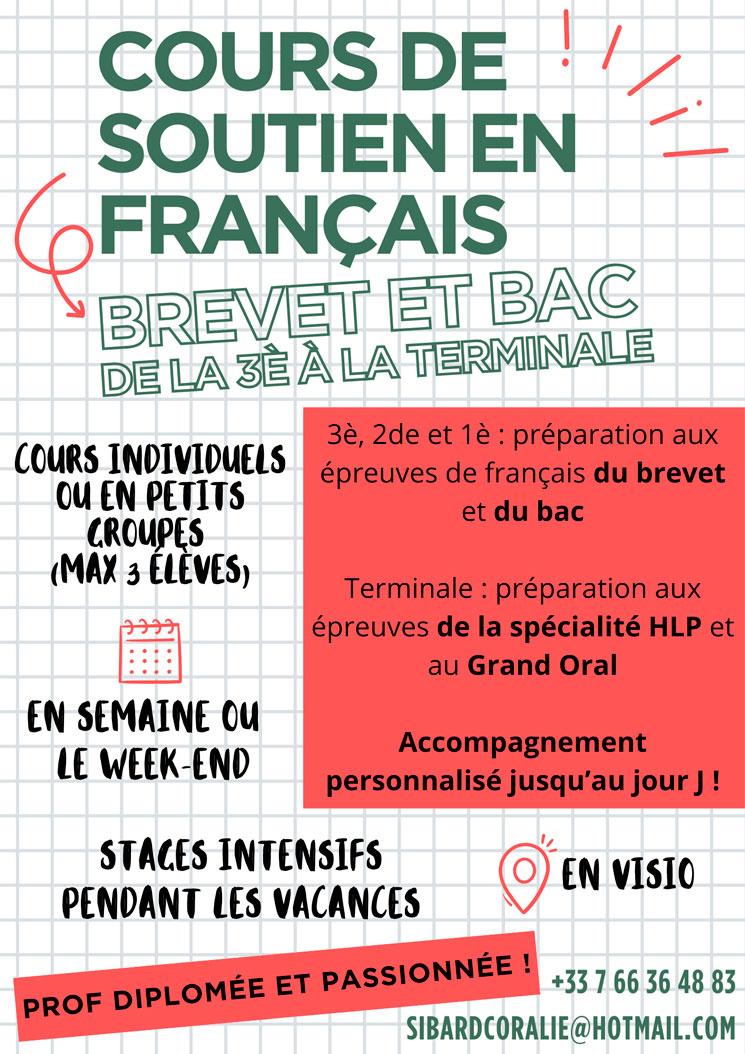 Cours de soutien en français