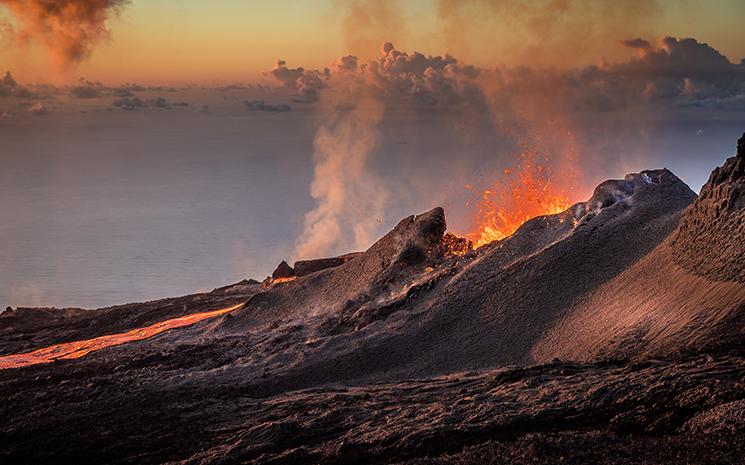 Un volcan de l'ile de La Reunion