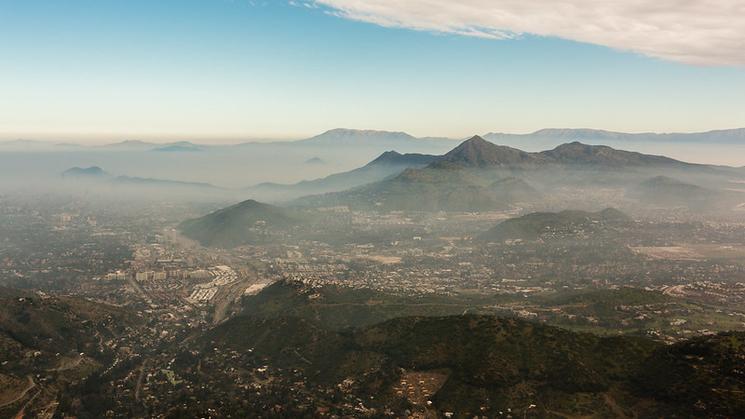 Vue de Santiago depuis le Cerro Pococho