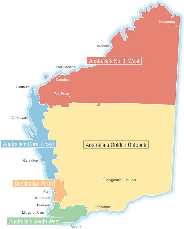 Carte d'Australie occidentale