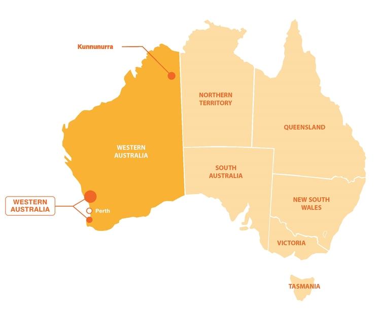 western australia map 