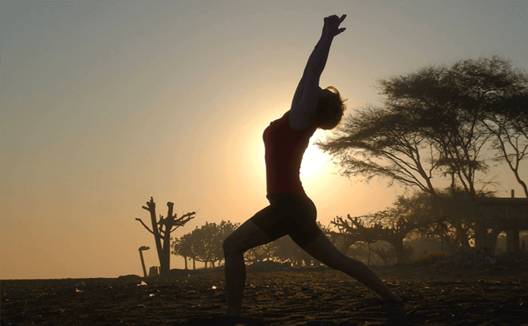 Yoga by the beach