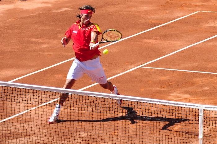 Feliciano López en demi-finales de la Coupe Davis 2009.