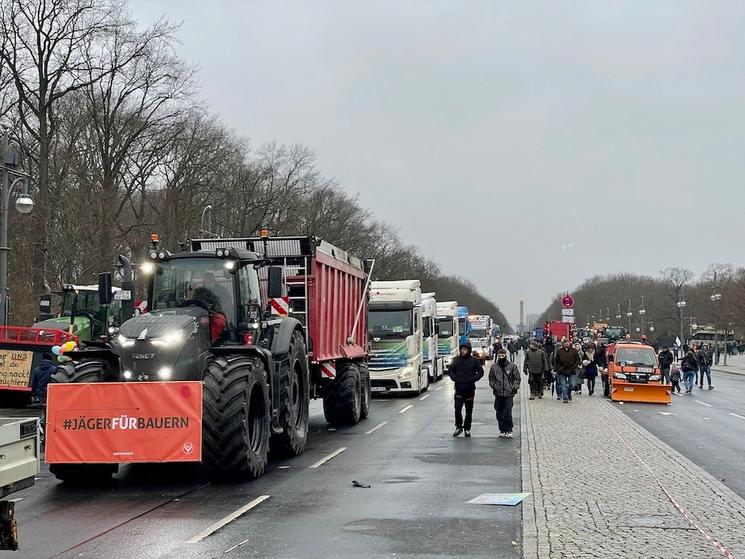 Agriculteurs manifestant à Berlin