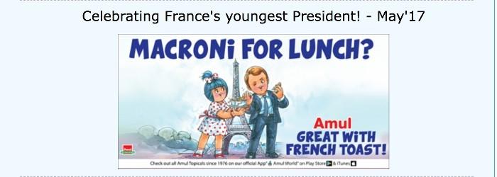 La publicité d'Amul pour l'élection de Macron en 2017