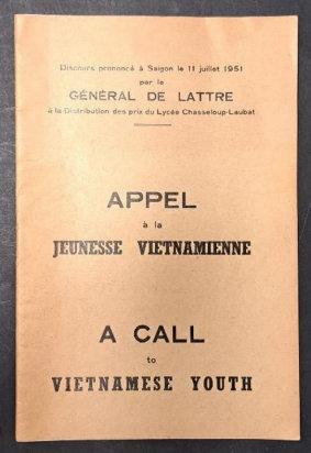 Appel à la jeunesse vietnamienne par le General Lattre