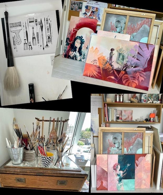 L’atelier d’Assia Bennami (Crédit Delphine Gourgues)