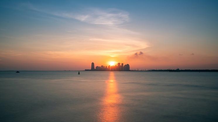 L'aube se lève sur Singapour 