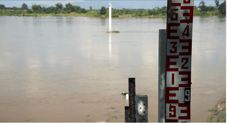 bas niveaux des eaux sur le Mekong.