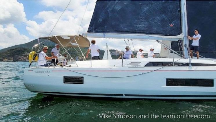 bateau de Mike Simpson lors de la Beneteau Cup de Hong Kong