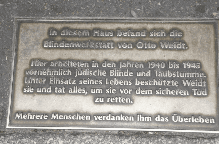 Plaque devant le Bildenwerkstatt Museen © Wikipedia