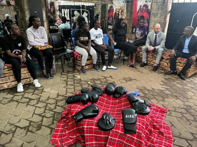 Visite de l’association Box Girls à Kariobangi, Nairobi, en mars 2023