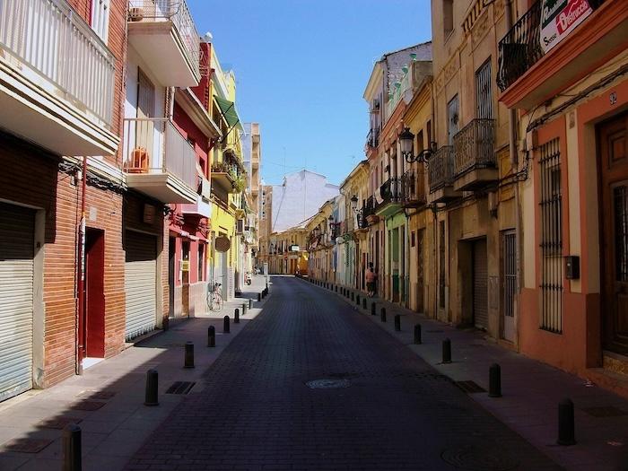 une ruelle du Cabanyal à Valencia