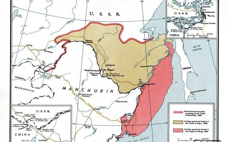 Carte frontière Chine Russie Vladivostok