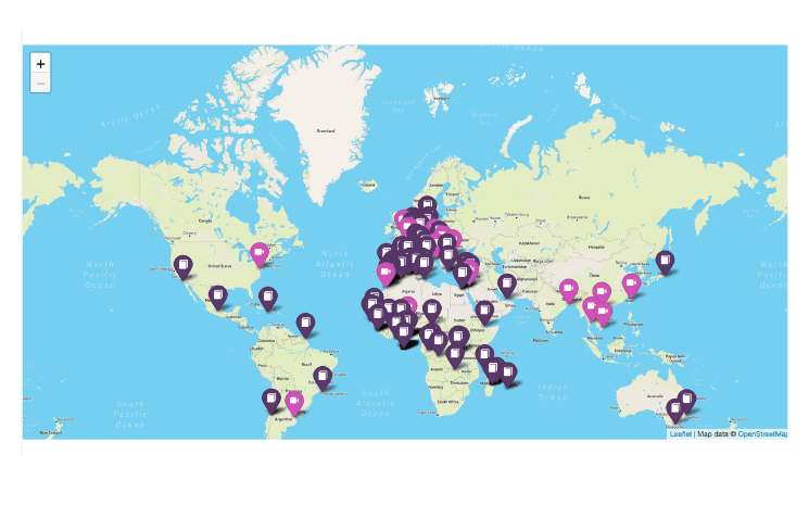 la carte des libraires francophones 