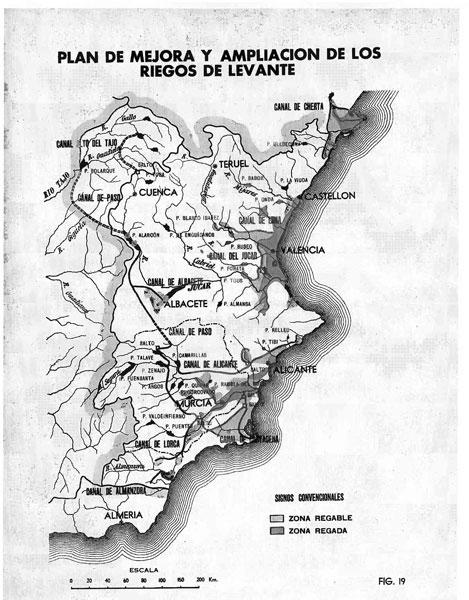 carte du projet transfert tage-segura en 1933