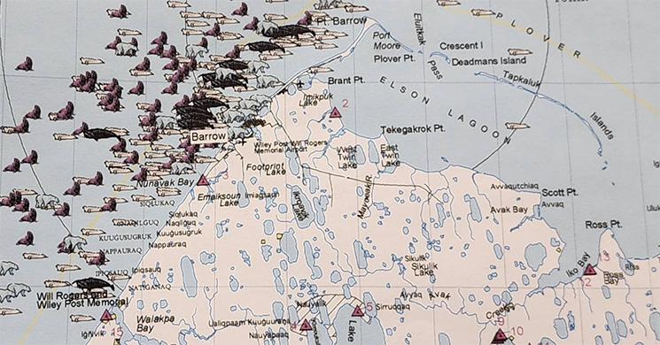 Carte de Utqiaġvik, anciennement appelé Barrow