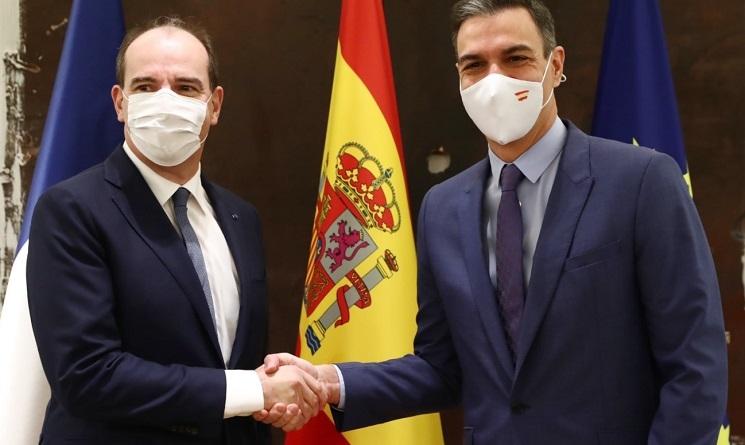 jean castex et pedro sanchez à la Moncloa en Espagne