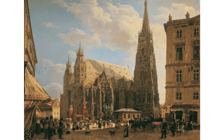 Cathédrale Saint Etienne de Vienne par Rudolf von Alt (1832)