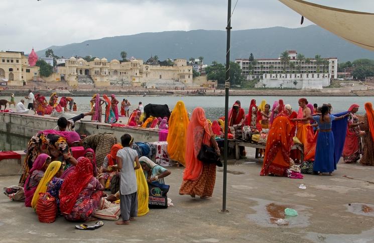 scène de vie et couleurs en Inde