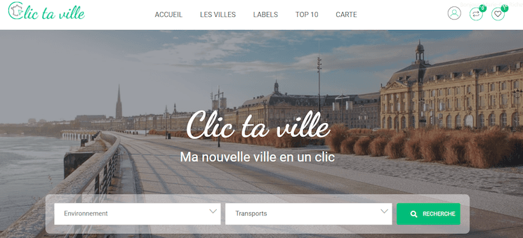 La page d'accueil de Clictaville.com