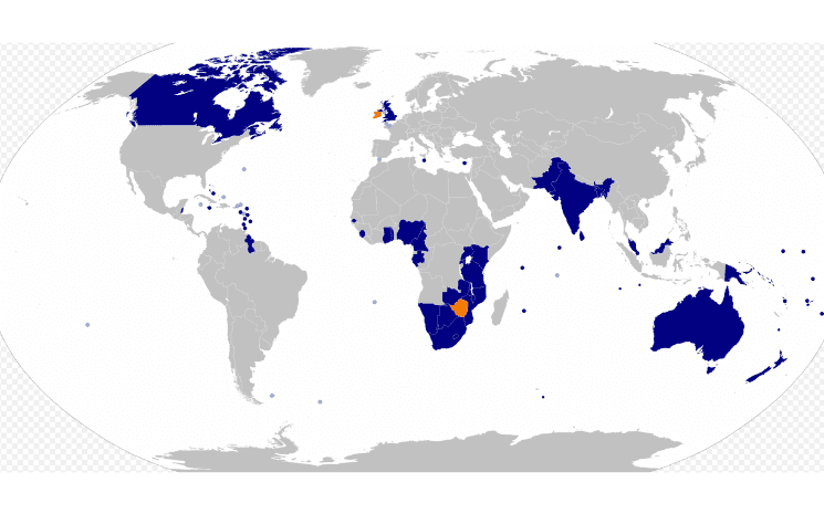 Carte des pays membres du Commonwealth