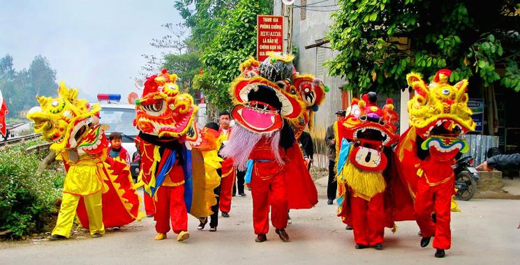 Danse de la licorne au Vietnam