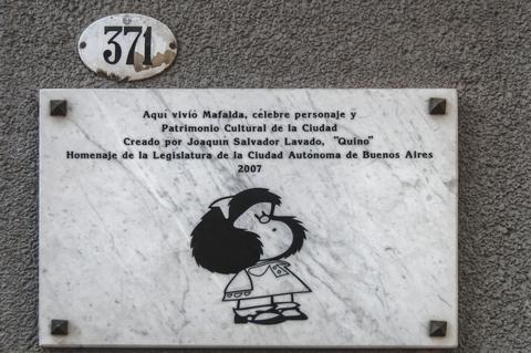 Plaque Mafalda Buenos Aires