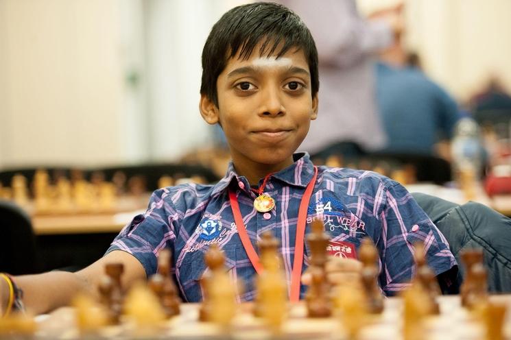 Praggnanandhaa en 2016 lors du "London chess classic"