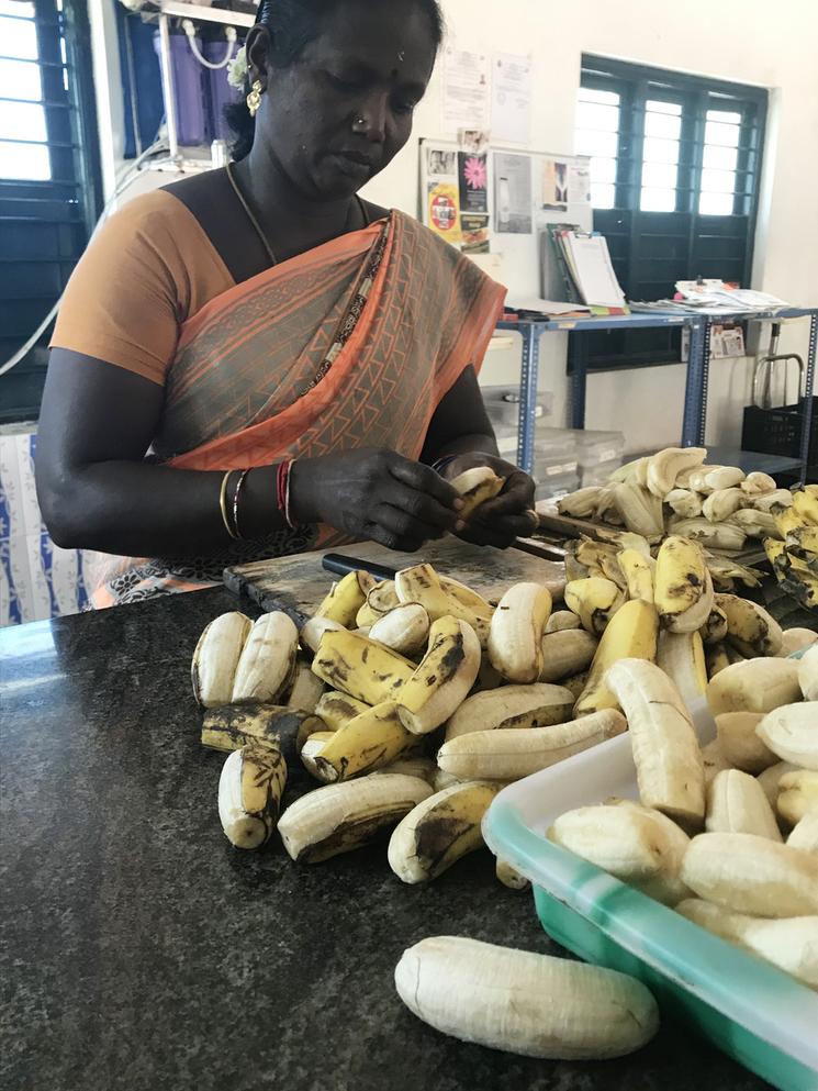 taste of nature bananes encas india inde auroville 