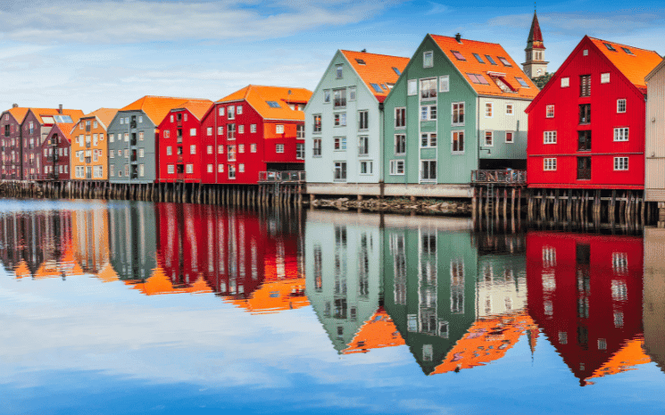 La ville de Trondheim, en Norvège