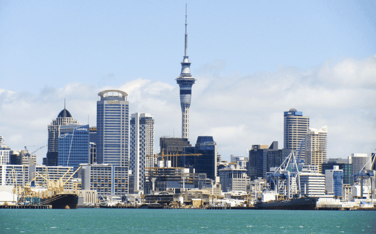 La ville d'Auckland en Nouvelle-Zélande