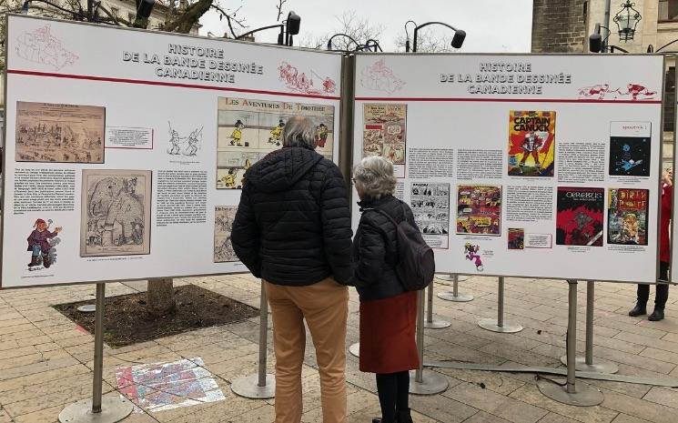 exposition d'un océan à un autre au festival de la BD