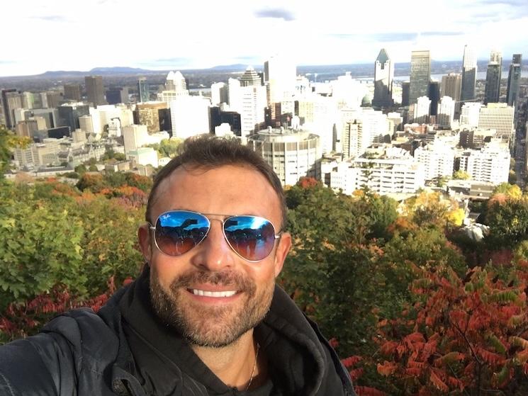 Fabien Azoulay au début de son tour du monde, Canada 2016