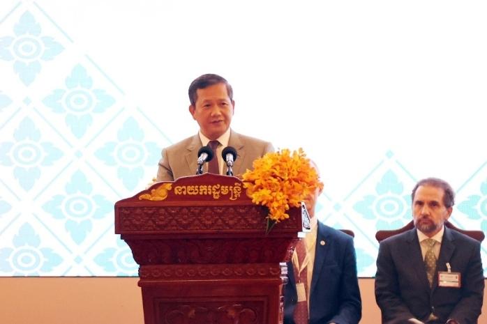 Le Premier ministre cambodgien s'est exprimé lors de la conférence d'examen de la Convention d'Ottawa à Siem Reap. Photo : AKP