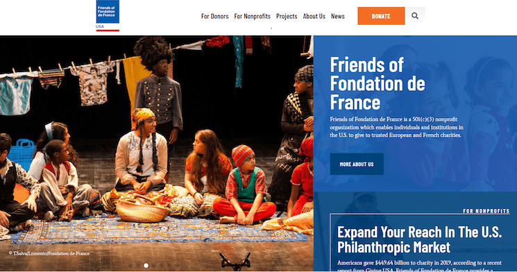 le site internet de Friends of Fondation de France