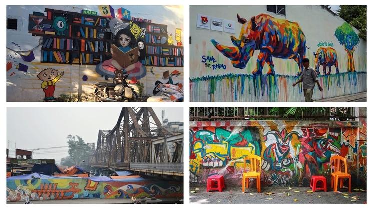 exemples de graffitis artistiques au Vietnam 