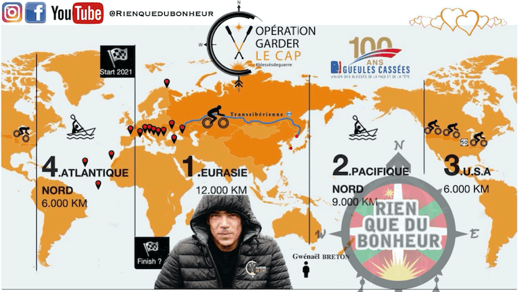 Le tour du monde de Gwénaël sur la carte