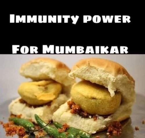 humour du vada pao comme immunité à mumbai